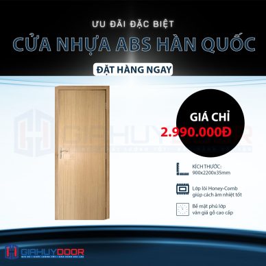 CỬA NHỰA ABS HÀN QUỐC GIAHUYDOOR – GIẢI PHÁP TỐI ƯU CHO CĂN HỘ VIỆT